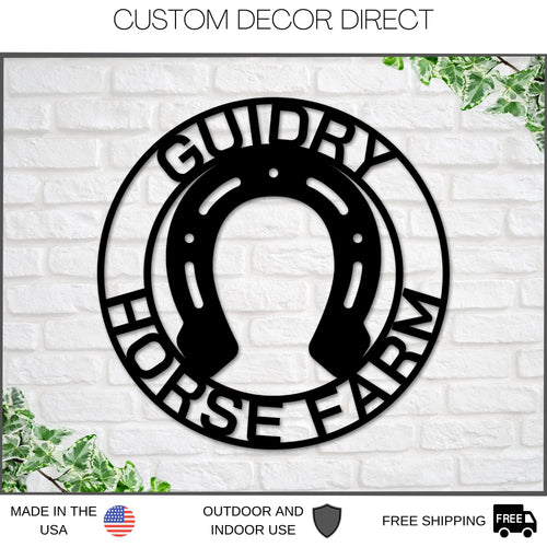 Horseshoe Custom sign, Steel Art, Barn sign, Custom metal sign, horseshoe metal art, horseshoe art, Country home sign, Farmhouse Decor, Sign