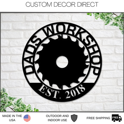 Workshop Sign, Customized shop Sign, Fathers day Gift, Personalized Garage, Workshop Sign, Dads garage shop Sign, Man Cave Gifts, Dads Shop
