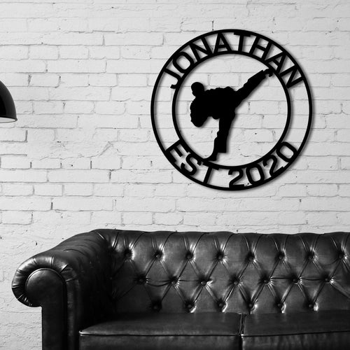 Martial Arts Sign, Karate Metal Sign, MMA Gym Sign, Brazilian Jiu-Jitsu, Judo, Karate Dojo Decor, Taekwondo Custom Sign