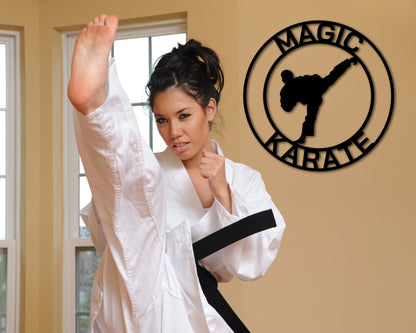 Martial Arts Sign, Karate Metal Sign, MMA Gym Sign, Brazilian Jiu-Jitsu, Judo, Karate Dojo Decor, Taekwondo Custom Sign