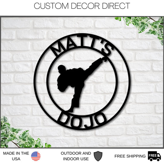 Martial Arts Sign, Karate Metal Sign, MMA Gym Sign, Brazilian Jiu-Jitsu, Judo, Karate Dojo Decor, Taekwondo Custom Sign