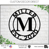 Last Name Metal Sign EST, Family Name Sign, Personalized Metal Wall Decor, Housewarming Gift, Welcome Sign Front Porch, Metal Monogram Sign