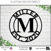 Last name Established Sign, Last name Sign Metal, Personalized, Last name Monogram