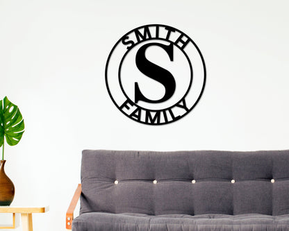 Last name Established Sign, Last name Sign Metal, Personalized, Last name Monogram