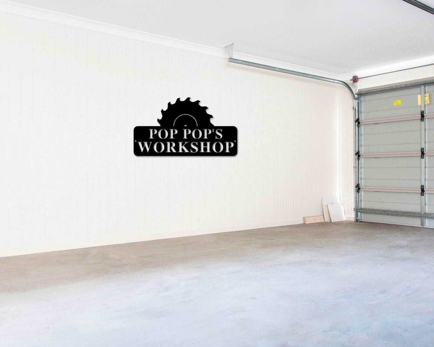 Christmas Gift, Holiday Sale, Pop Pop's Workshop Sign In A Saw Blade, Crescent Wrench & Hammer Art, Gifts For Pop Pop, Woodworker Sign