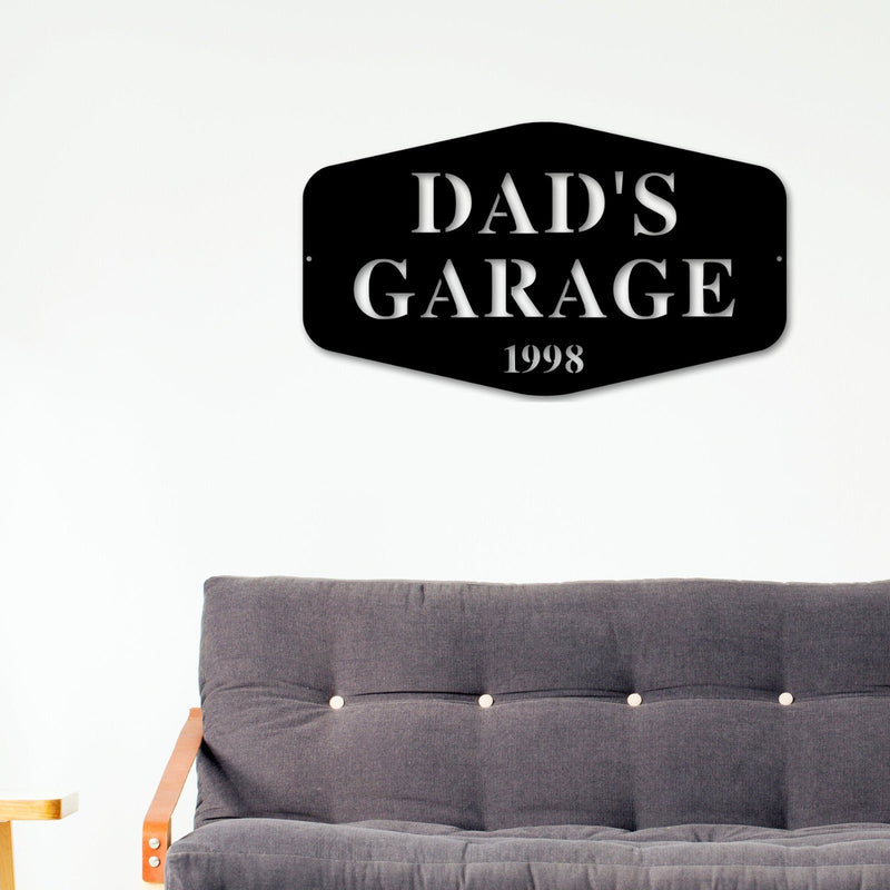 Dads Workshop, Dads Garage Sign, Fathers Day Gift, Metal Sign, Gift for Husband, Sign for Dad, Personalized Dad Sign, Dad Sign, Gift for Dad