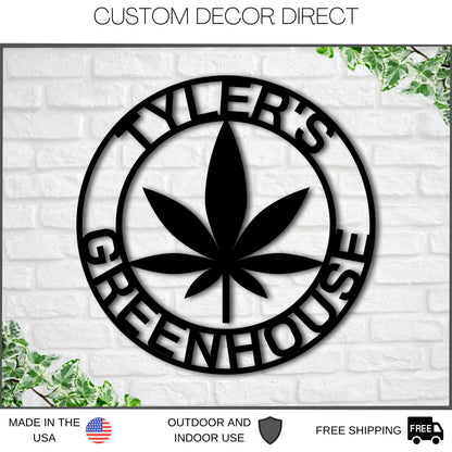 Personalized Marijuana Sign, Weed Metal Wall Decor, Marijuana Dispensary Sign, Cannabis Wall Art, Marijuana Leaf Metal Sign, Stoners Smokers