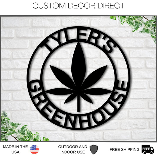 Personalized Marijuana Sign, Weed Metal Wall Decor, Marijuana Dispensary Sign, Cannabis Wall Art, Marijuana Leaf Metal Sign, Stoners Smokers