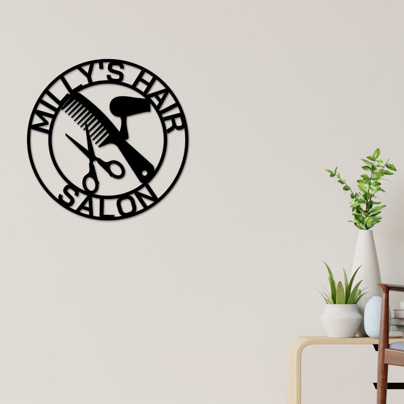 Mothers day gift, Personalized Mothers day Gift, Gift for Mom, Hair Salon Sign, Metal hair Stylist Sign, Personalized Salon, Custom Booth