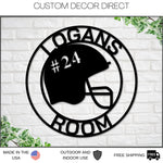 Personalized Metal Football Sign, Football Gift for Boys, Personalized Football for boys room, Metal Football Helmet Sign, Coach Sign, Sport