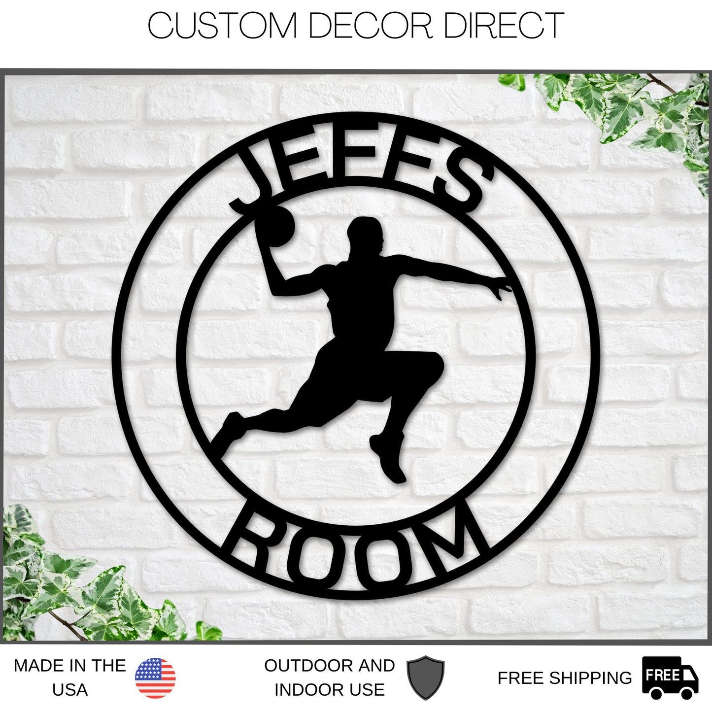 Basketball Sign, Basketball Gift for Boys, Personalized Basketball for boys room, Metal Basketball Sign, Coach Sign, Sports Decor, Kids Gift