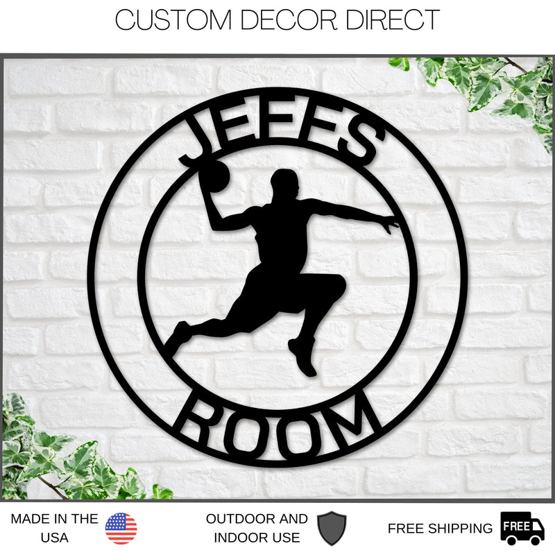 Basketball Sign, Basketball Gift for Boys, Personalized Basketball for boys room, Metal Basketball Sign, Coach Sign, Sports Decor, Kids Gift