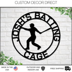 Baseball Sign, Baseball Gift for Boys, Personalized Baseball for boys room, Metal Baseball Sign, Coach Sign, Sports Decor, Batting Cage Sign