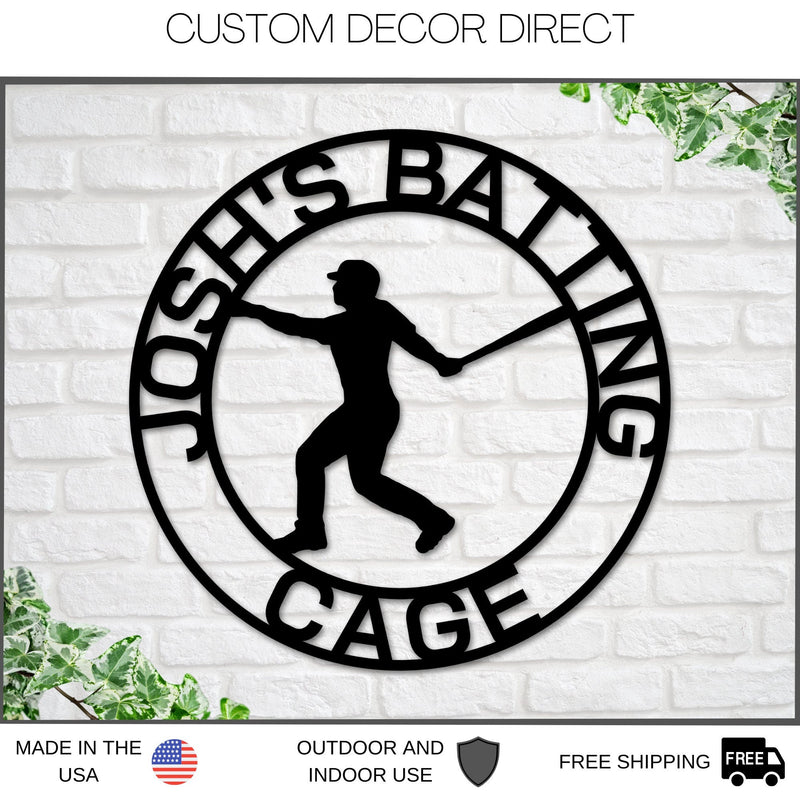 Baseball Sign, Baseball Gift for Boys, Personalized Baseball for boys room, Metal Baseball Sign, Coach Sign, Sports Decor, Batting Cage Sign