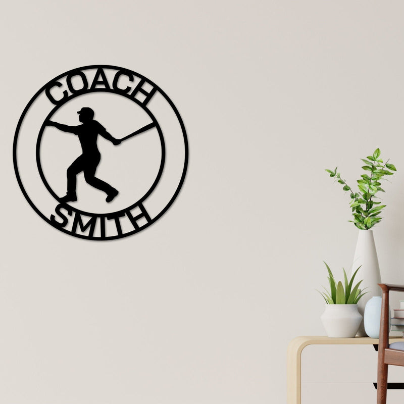 Baseball Sign, Baseball Gift for Boys, Personalized Baseball for boys room, Metal Baseball Sign, Coach Sign, Sports Decor, Batting Cage Sign