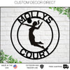 Girly Signs Personalized Volleyball Sign, Girls Volleyball Gift, Volleyball Coach Sign, Sports Decor for Gym, Bedroom