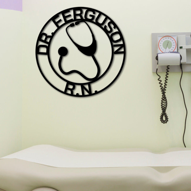 Personalized Doctor Sign, Custom Doctor Metal Sign, Doctor's Office Decor, Personalized Nurse Sign, Doctor Gift, Nurse Gift, Med Student