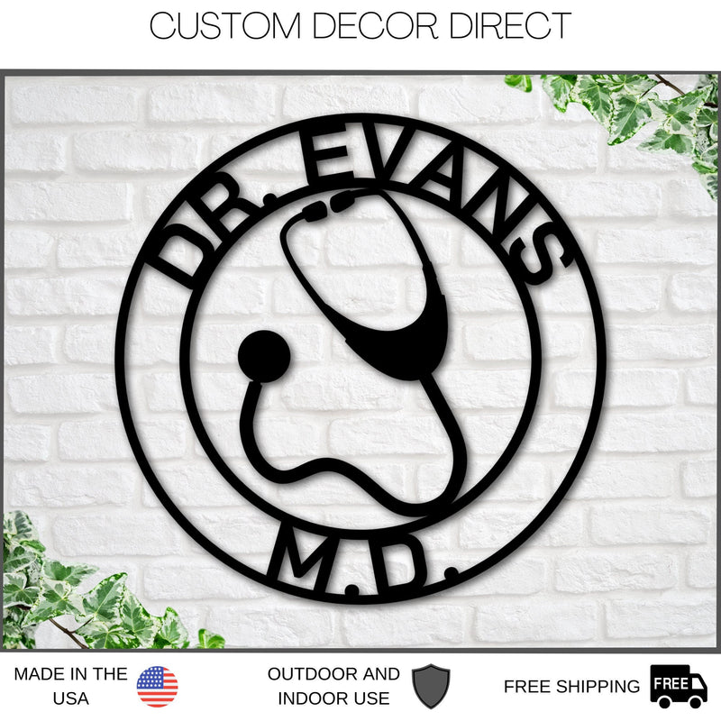 Personalized Doctor Sign, Custom Doctor Metal Sign, Doctor's Office Decor, Personalized Nurse Sign, Doctor Gift, Nurse Gift, Med Student