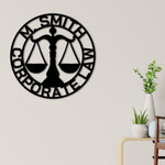 Custom Law Firm Metal Sign, Personalized Lawyer Sign, Lawyer Gift, Attorney Metal Sign, Law Student Gift, Judge Gift, Lawyer Office Decor