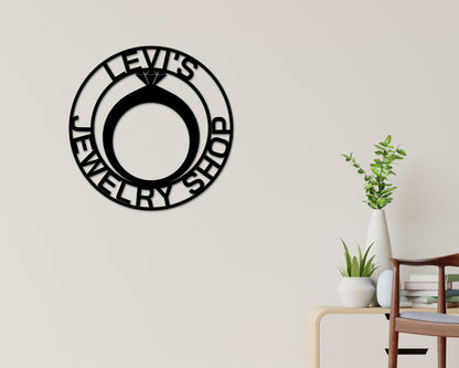 Jewelry Shop Sign, Personalized Jeweler Sign, Gift for Jeweler, Jewelry Shop Decor, Jewelry Business Sign, Personalized Custom Jewelry Sign