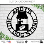 Hot Dog Stand Sign, Personalized Hot Dog Shop Sign, Hot Dog Stand Decor, Custom Hot Dog Business Sign