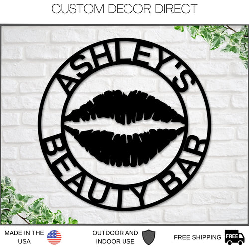 Hair Salon Sign, Metal hair Stylist Sign, Personalized Salon, Custom Booth Sign, hair Stylist Gift, Hair Salon Wall Art, Makeup Salon Sign