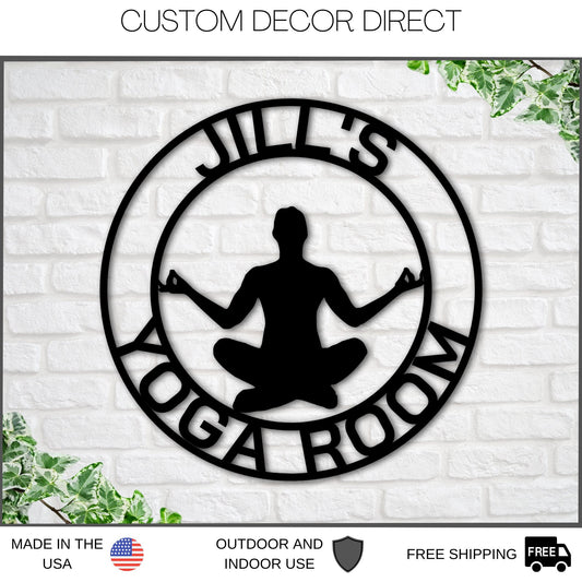 Mothers day gift, Personalized Mothers day Gift, Gift for Mom, Custom Yoga Metal Sign, Personalized Yoga Sign, Yoga Studio Decor, Gift Mom