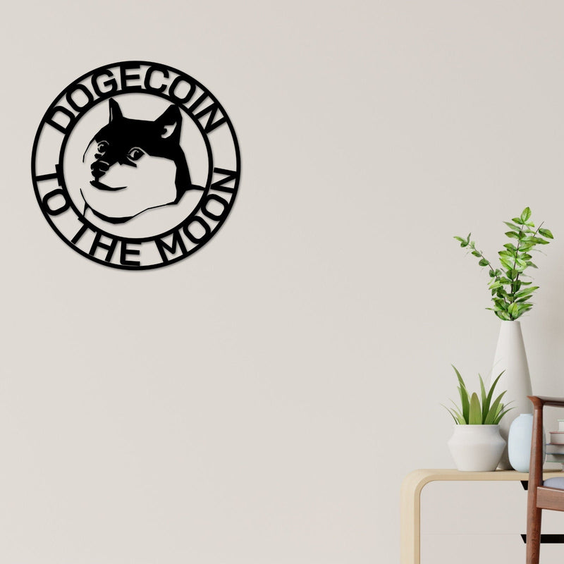 Dogecoin Sign, Metal Dogecoin Sign, Personalized Dogecoin, Custom Cryptocurrency Sign, Dogecoin Gift, Dogecoin Wall Art, Dogecoin Crypto