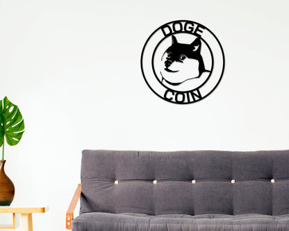Dogecoin to the moon, Dogecoin Sign, Metal Dogecoin Sign, Personalized Dogecoin, Custom Cryptocurrency Sign, Dogecoin Gift, Dogecoin Art