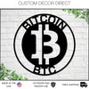 Bitcoin to the moon, Bitcoin Sign, Metal Bitcoin Sign, Personalized Bitcoin, Custom Cryptocurrency Sign, Bitcoin Gift, Bitcoin Wall Art