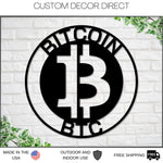 Bitcoin to the moon, Bitcoin Sign, Metal Bitcoin Sign, Personalized Bitcoin, Custom Cryptocurrency Sign, Bitcoin Gift, Bitcoin Wall Art