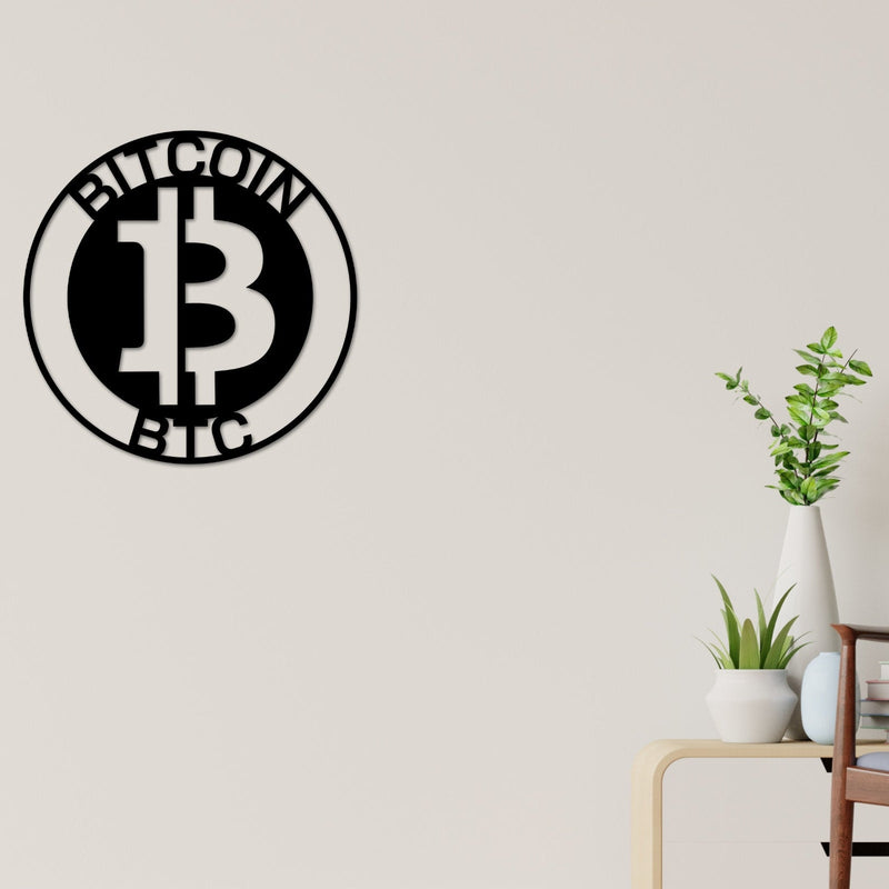 Bitcoin to the moon, Bitcoin Sign, Metal Bitcoin Sign, Personalized Bitcoin, Custom Cryptocurrency Sign, Bitcoin Gift, Bitcoin Wall Art