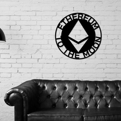 Ethereum Sign, Metal Ethereum Sign, Personalized Ethereum , Custom Cryptocurrency Sign, Ethereum Gift, Ethereum Wall Art, Ethereum Crypto