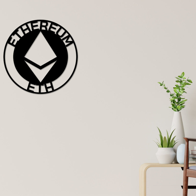 Ethereum Sign, Metal Ethereum Sign, Personalized Ethereum , Custom Cryptocurrency Sign, Ethereum Gift, Ethereum Wall Art, Ethereum Crypto