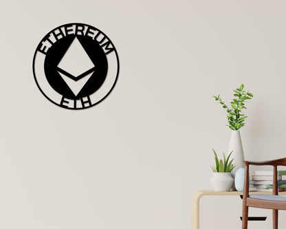 Ethereum To the Moon, Ethereum Sign, Metal Ethereum Sign, Personalized Ethereum , Custom Cryptocurrency Sign, Ethereum Gift, Ethereum Art