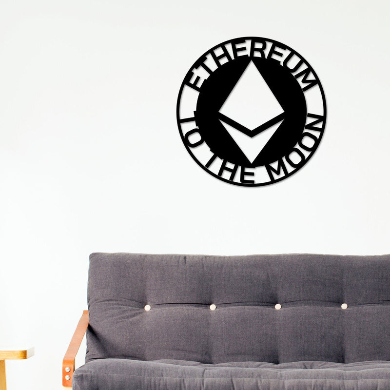 Ethereum Sign, Metal Ethereum Sign, Personalized Ethereum , Custom Cryptocurrency Sign, Ethereum Gift, Ethereum Wall Art, Ethereum Crypto