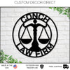 Custom Law Firm Metal Sign, Personalized Lawyer Sign, Lawyer Gift, Attorney Metal Sign, Law Student Gift, Judge Gift, Lawyer Office Decor