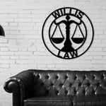 Custom Law Firm Metal Sign, Personalized Lawyer Sign, Lawyer Gift, Attorney Metal Sign, Law Student Gift, Judge Gift, Lawyer Office Decor
