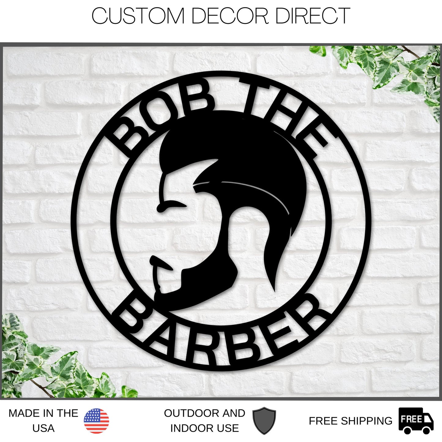 Personalized Barber Sign, Custom Barber Shop Sign, Barbershop Open Sign, Business, Gift for Barber