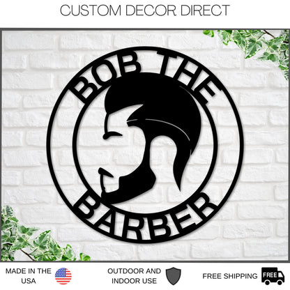 Personalized Barber Sign, Custom Barber Shop Sign, Barbershop Open Sign, Business, Gift for Barber