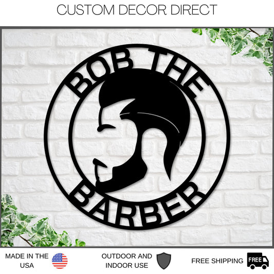 Personalized Barber Sign, Custom Barber Shop Sign, Barbershop Open Sign, Business, Gift for Barber