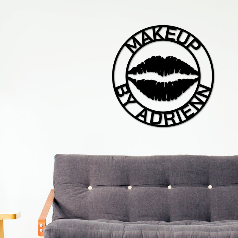 Hair Salon Sign, Metal hair Stylist Sign, Personalized Salon, Custom Booth Sign, hair Stylist Gift, Hair Salon Wall Art, Makeup Salon Sign