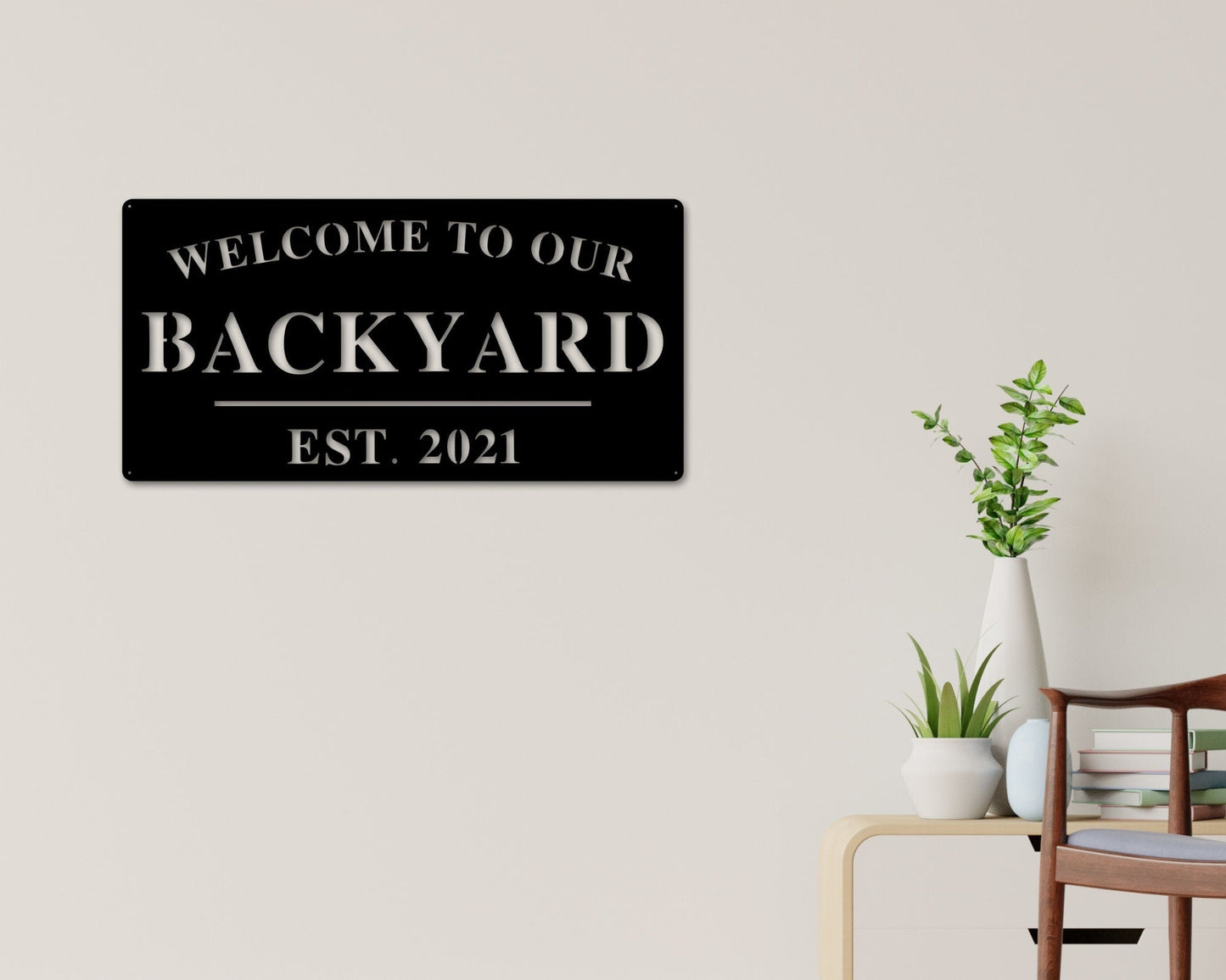 Welcome to Our Backyard Sign, Personalized Backyard Name Sign, Outdoor patio Sign, Backyard Decor, Welcome Sign, Personalized Sign, Metal