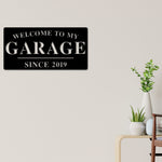Garage Sign, Garage Decor, Personalized Garage Sign, Gift For Dad, Fathers day Sign, Welcome to my Garage, Man cave Metal sign, Dad Gift