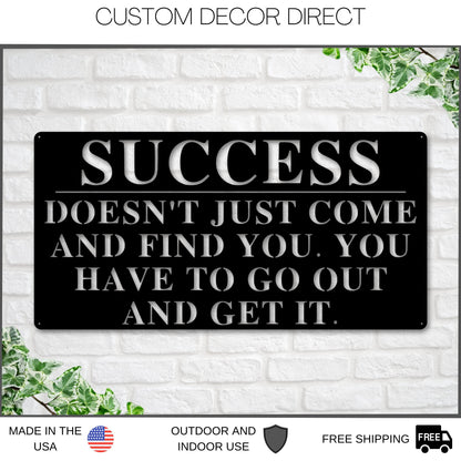 Motivational Sign, Personalized Quote sign, Sign For Entrepreneur, Motivational decor, Custom Metal Sign, Quote Sign, Enter Your Quote, Sign