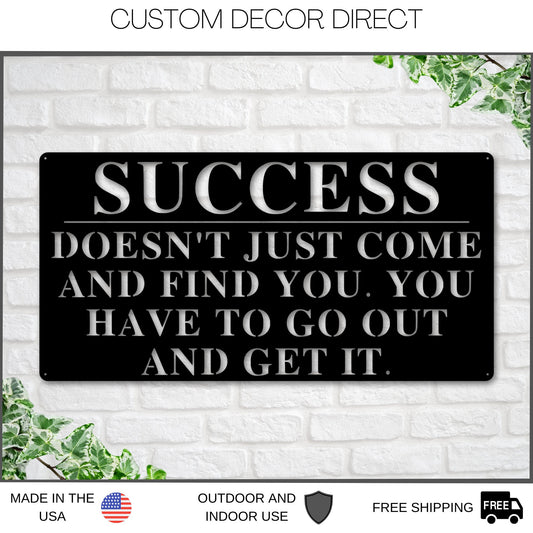 Motivational Sign, Personalized Quote sign, Sign For Entrepreneur, Motivational decor, Custom Metal Sign, Quote Sign, Enter Your Quote, Sign