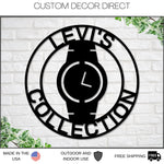 Watch Collection Sign, Luxury Watch Decor, Wrist Watch Sign, Watch Lover Gift, Wrist watch Metal sign, Watch Collector Gift, Watch Box Sign