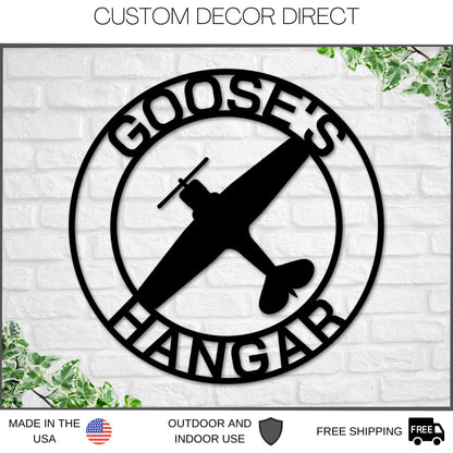 Black Friday, Cyber Monday Sale, Airplane Hangar Sign, Personalized Pilot Name Sign, Custom Aviation Lover, Man Cave Sign, Airplane Sign