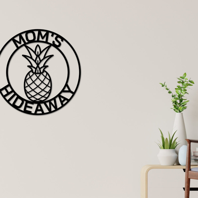 Personalized Pineapple Metal Sign, Housewarming Gift, Personalized Metal Sign, Custom Metal Sign, Personalized Pineapple, Pineapple metal