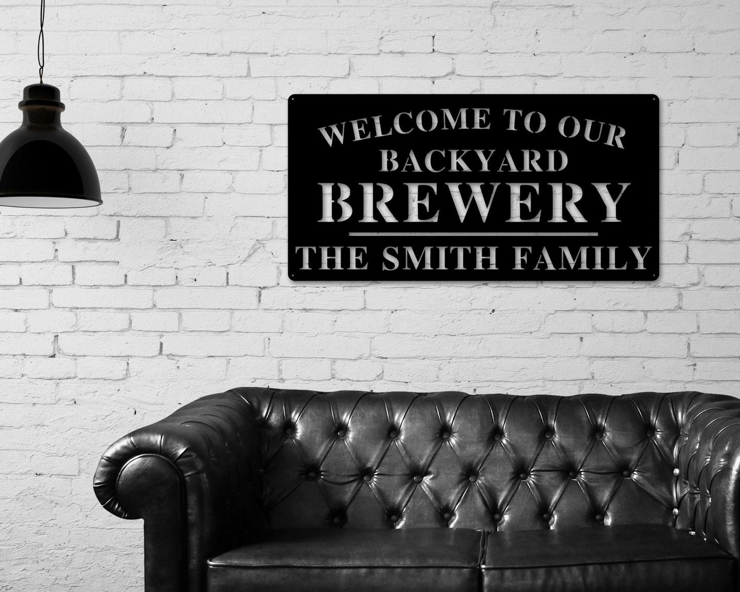Welcome to Our Backyard Brewery Sign, Personalized Brewery Sign, Home Brewery Sign, Backyard Decor, Welcome Sign, Personalized Sign, Metal